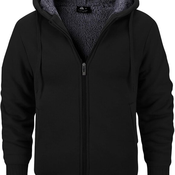 Soft & Breathable 3XL Men's Fleece-Lined Zip Up Hoodie - Perfect for Winter - Picture 1 of 5